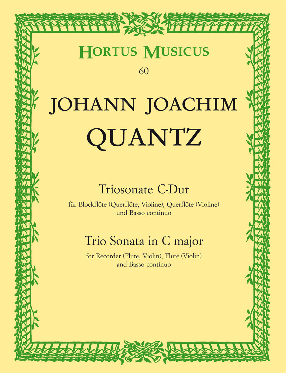 Quantz: Trio Sonata in C for Descant Recorder, Flute & Basso Continuo