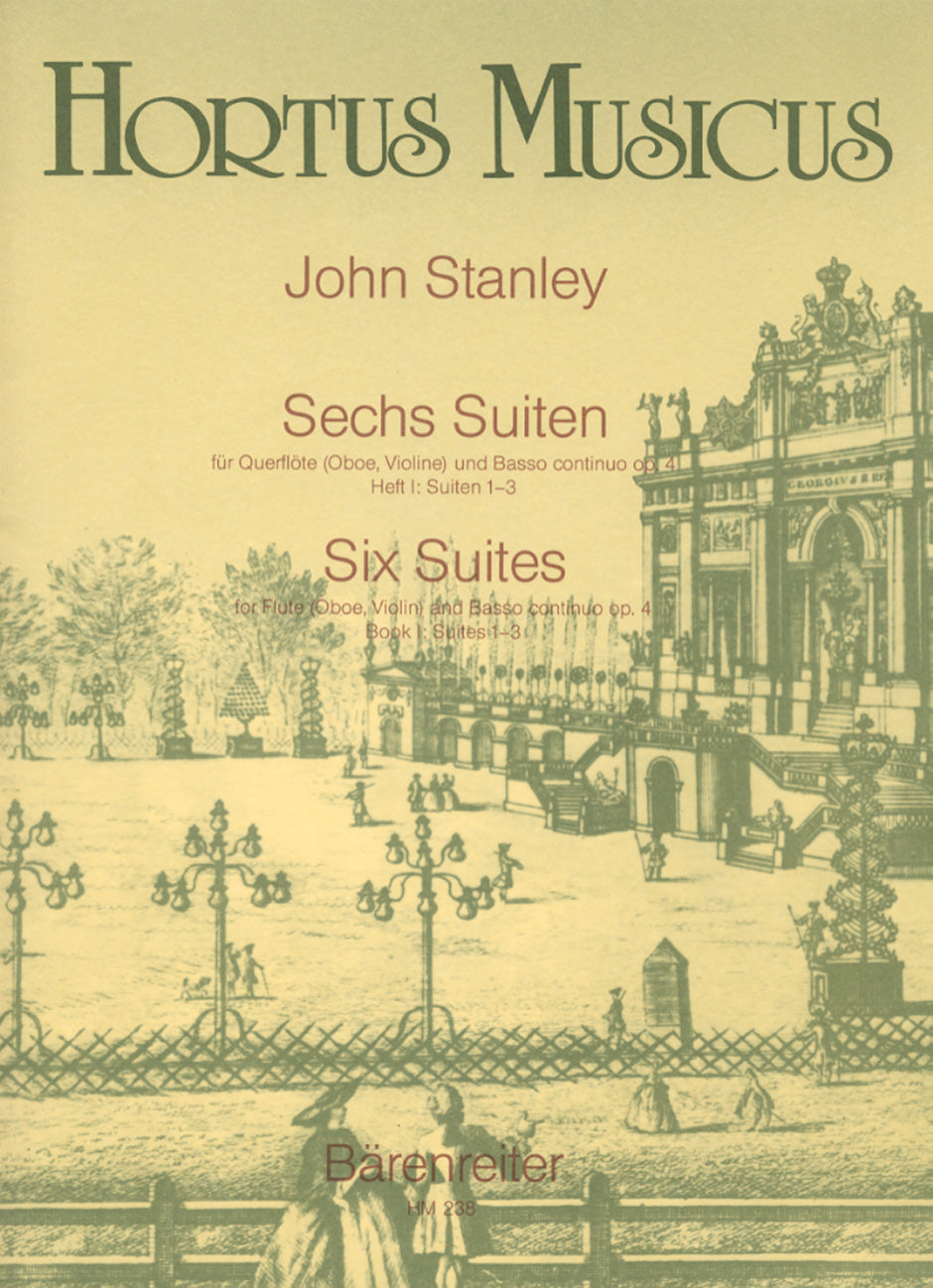 Stanley: Six Suites Op 4 1-3 for Flute & Basso Continuo