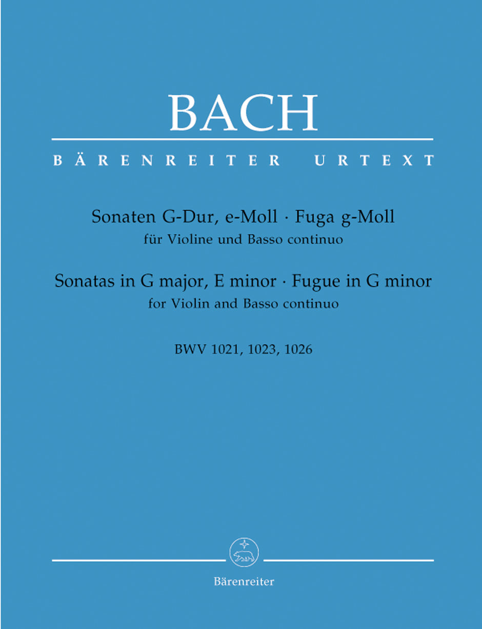 Bach: Two Sonatas & Fugue BWV1021, 1023, 1026 for Violin & Basso Continuo