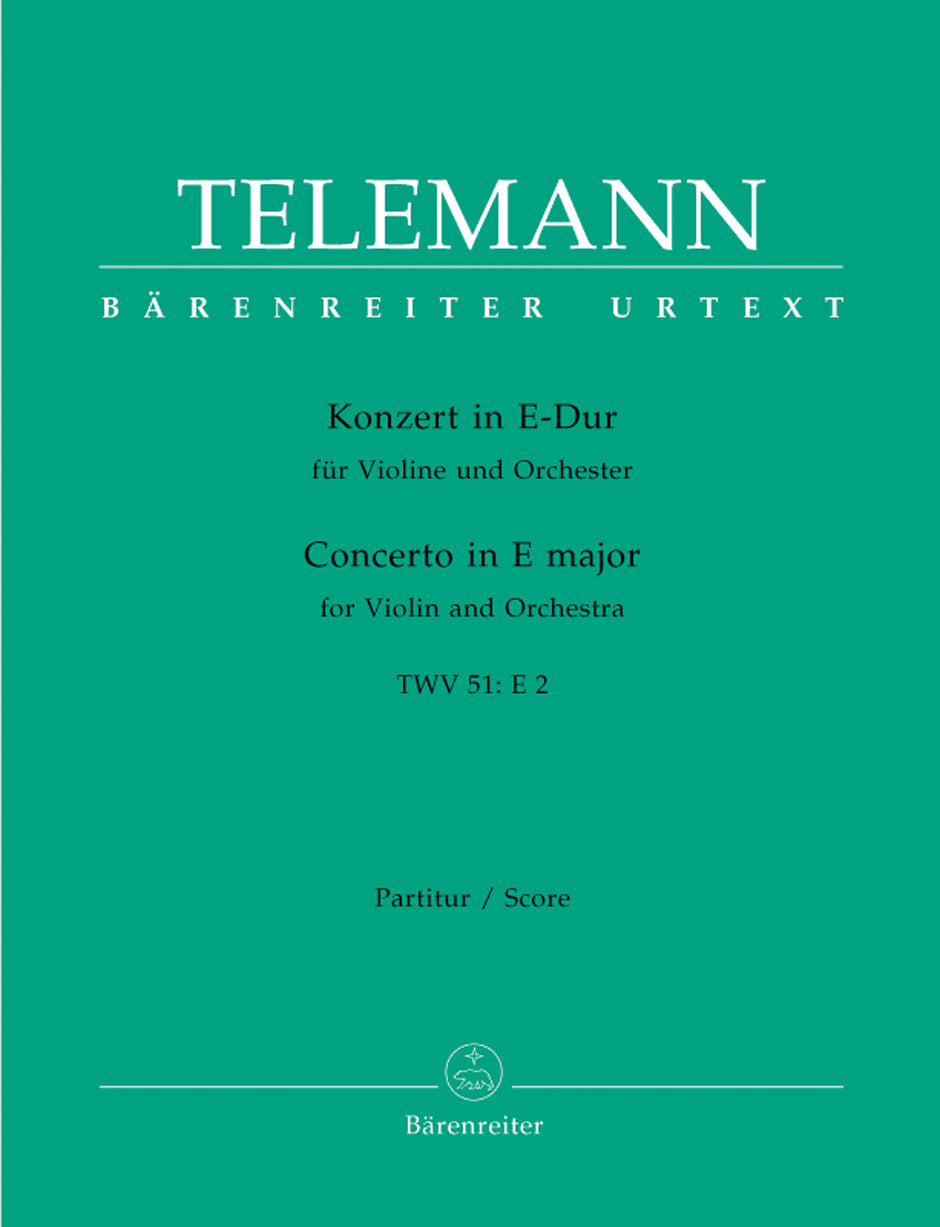 Telemann: Violin Concerto in E (TWV51:E2) - Full Score