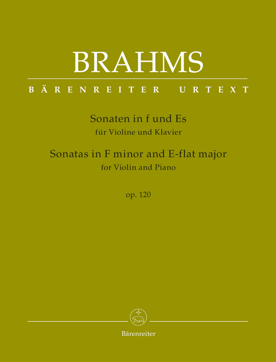 Brahms: Sonatas in F Minor & E Flat Op 120 for Violin & Piano