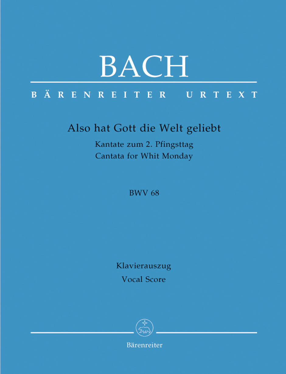 Bach: Cantata 68 Also Hat Gott - Vocal Score
