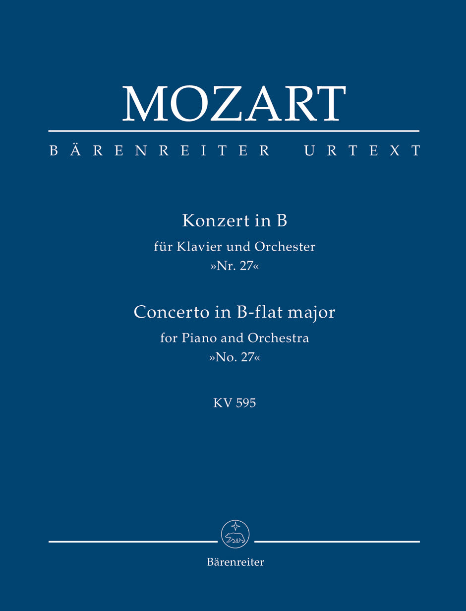 Mozart: Piano Concerto No 27 in B Flat K595 - Study Score