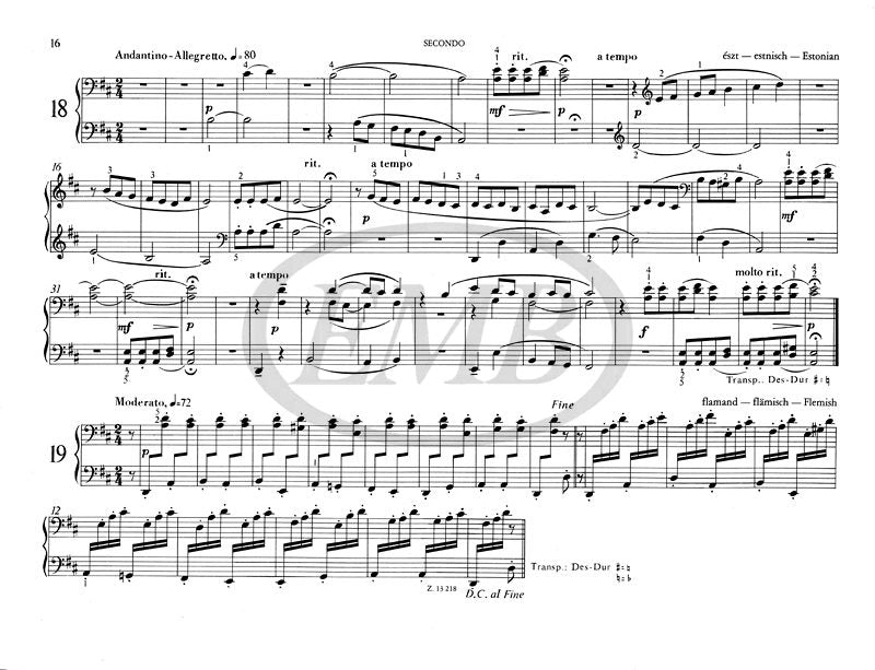 Papp: Children's Songs from Europe for Piano Duet