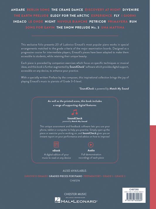 Einaudi: Graded Pieces for Piano Gr 3-5