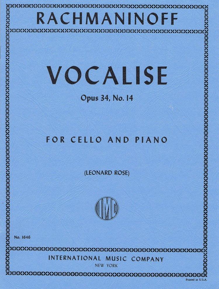 Rachmaninoff: Vocalise Op. 34 No. 14 for Cello and Piano