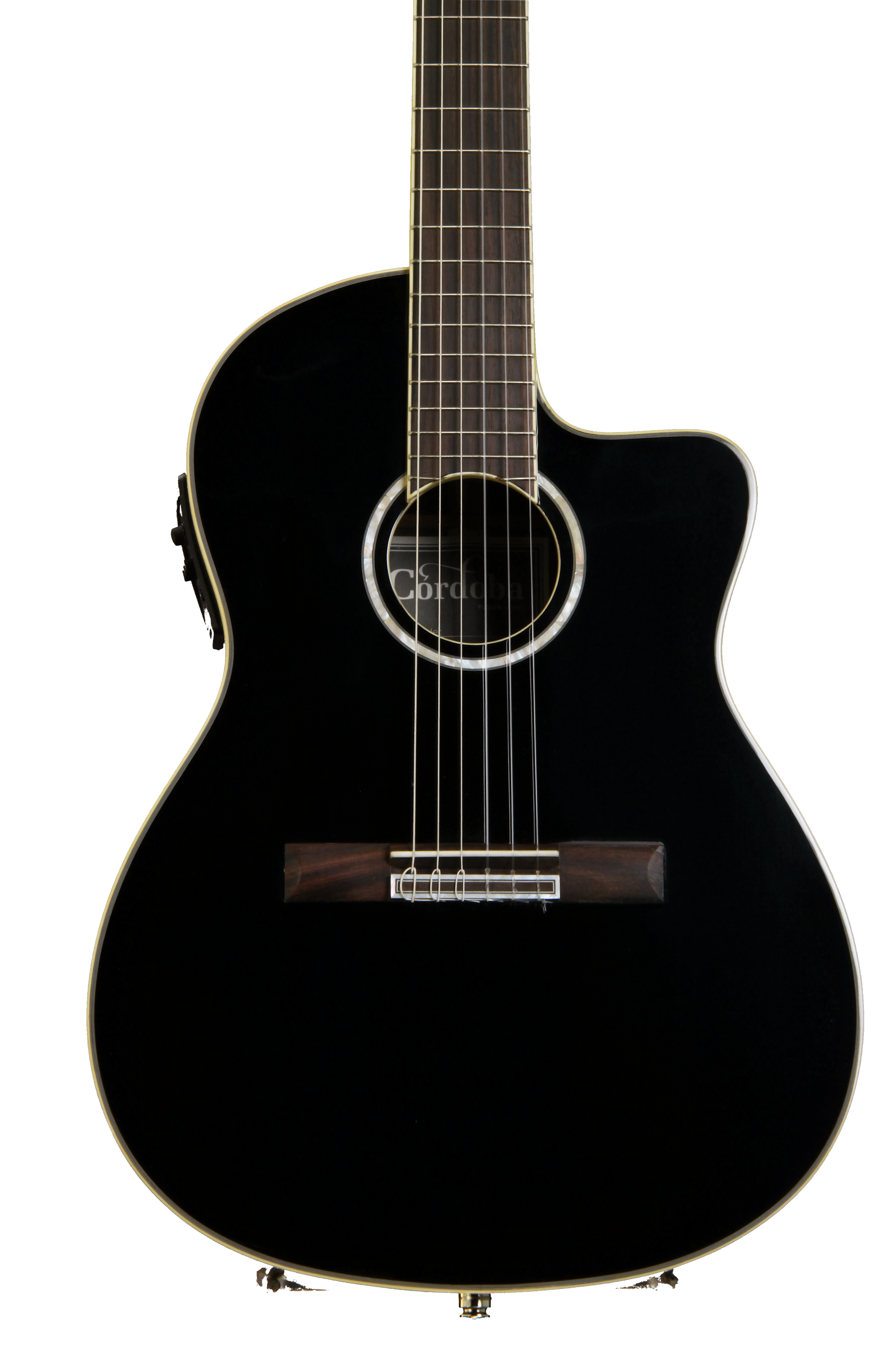 Cordoba 14 Jet Nylon String Guitar, Black