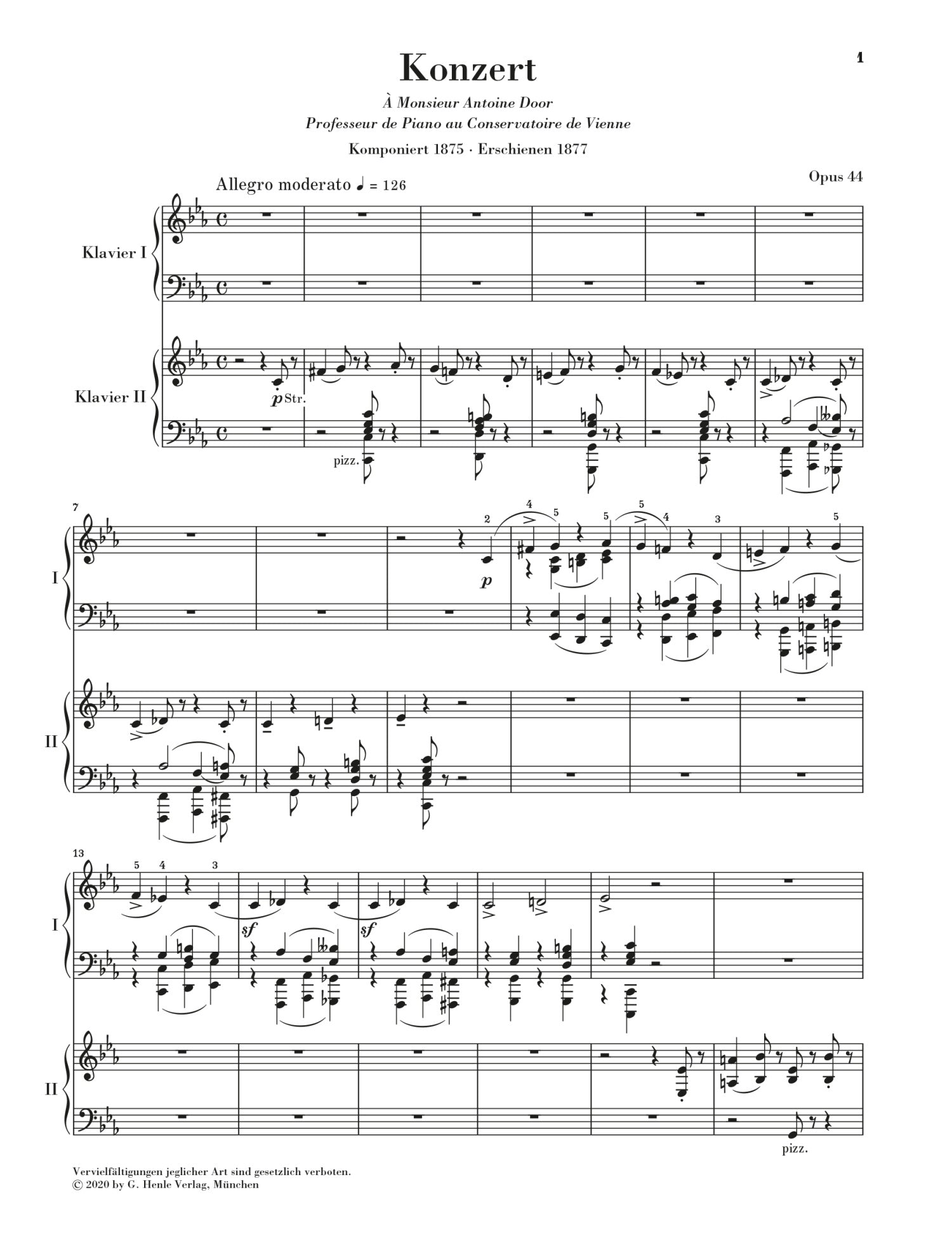 Saint-Saens: Piano Concerto No. 4 in C Minor, Op. 44