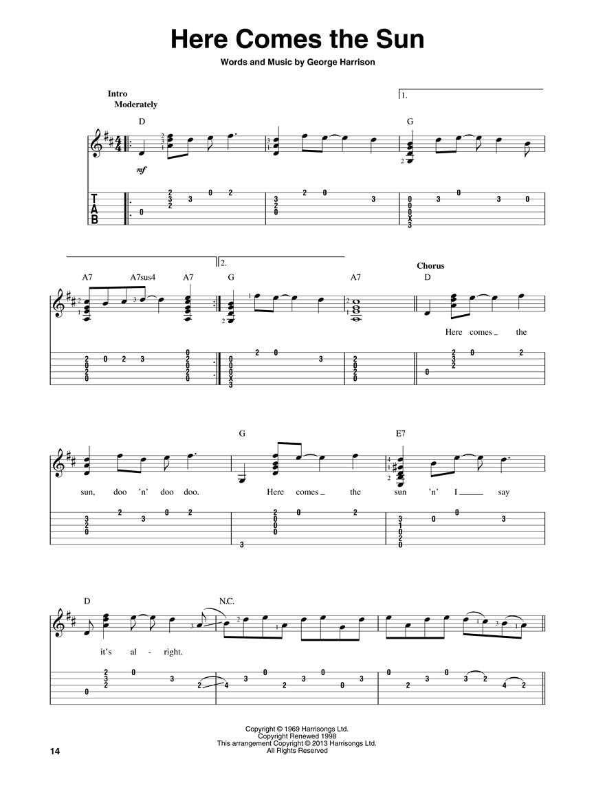 The Beatles for Beginning Solo Guitar