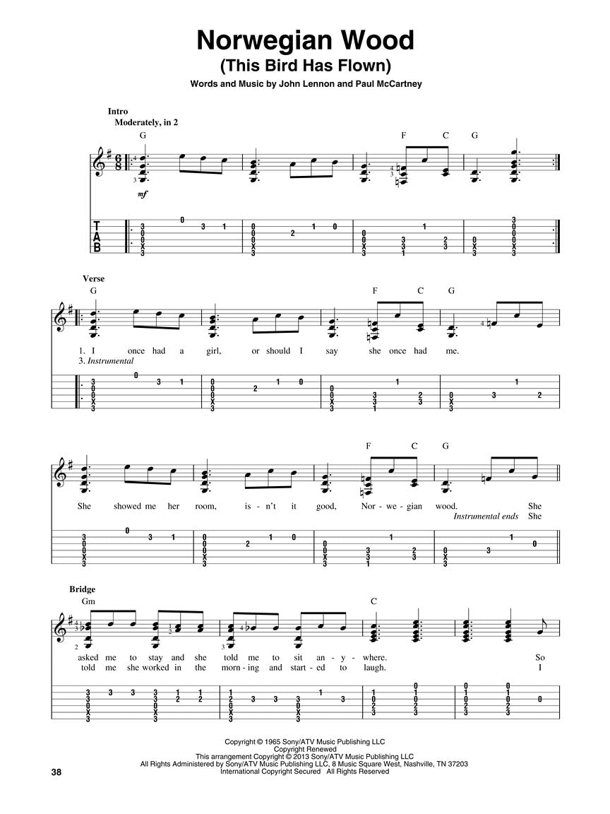The Beatles for Beginning Solo Guitar