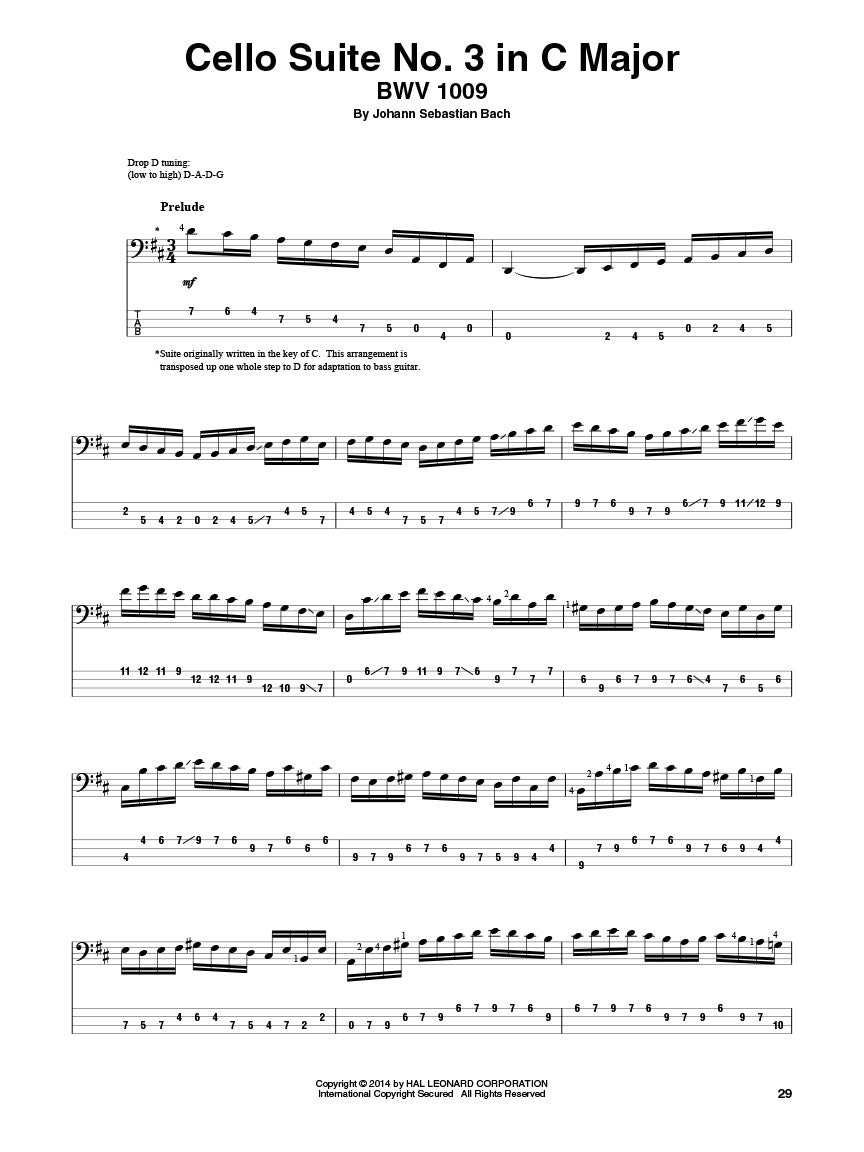 Bach Cello Suites for Electric Bass