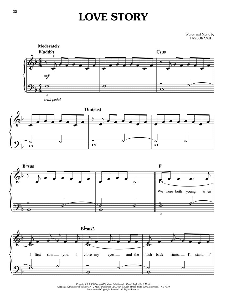 Taylor Swift, Easy Piano Play-Along Volume 19