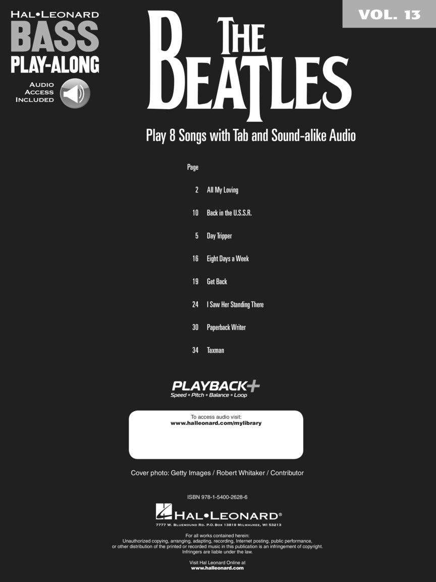 The Beatles, Bass Play-Along Volume 13
