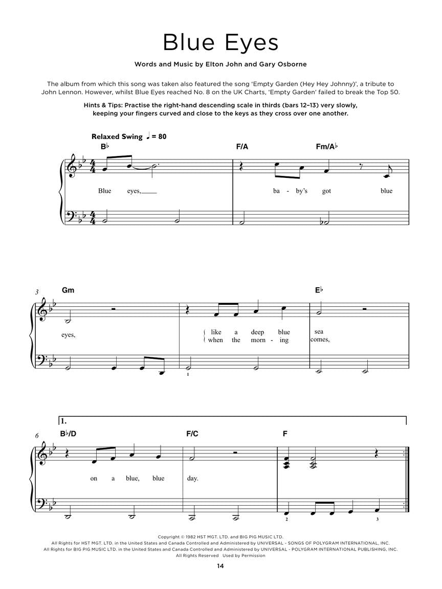 Really Easy Piano - 40 Elton John Songs