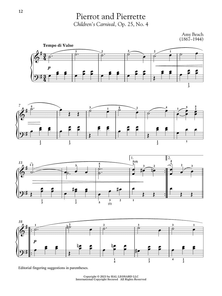 Piano Music by Women Composers Book 1