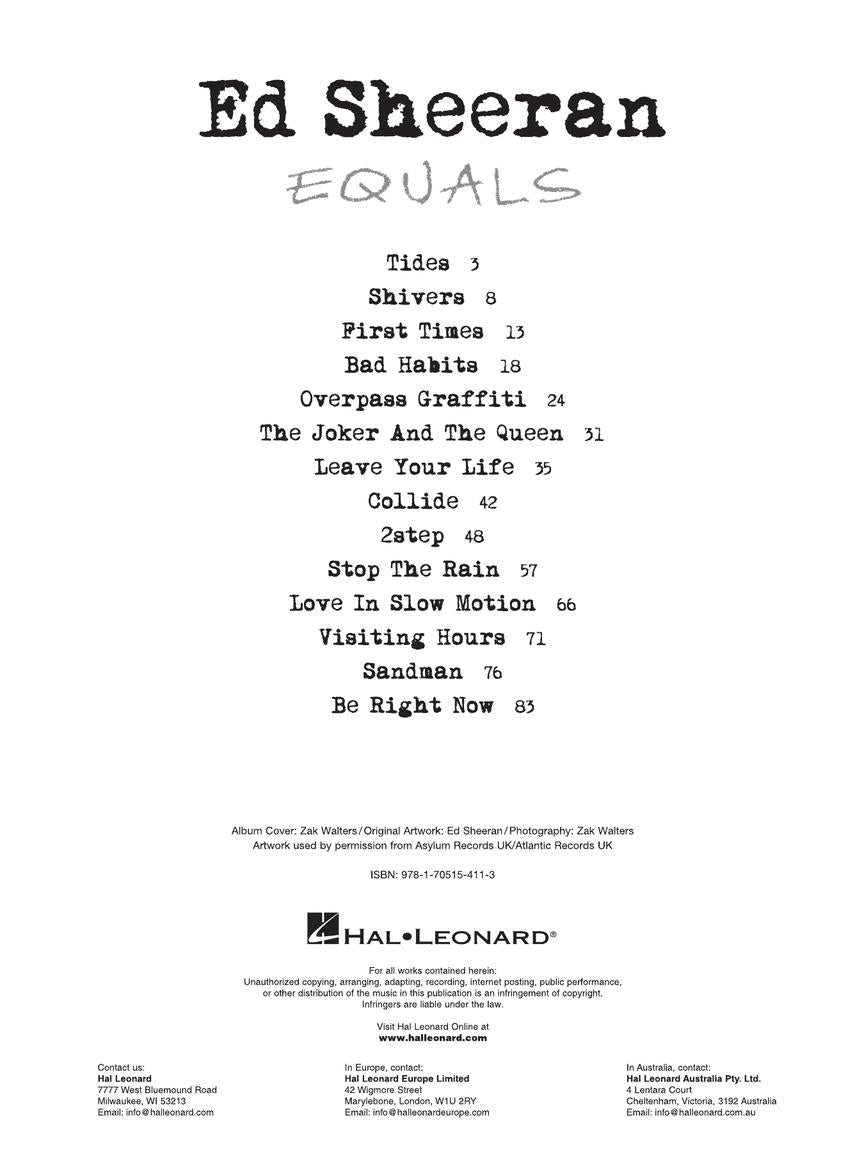 Ed Sheeran - Equals PVG