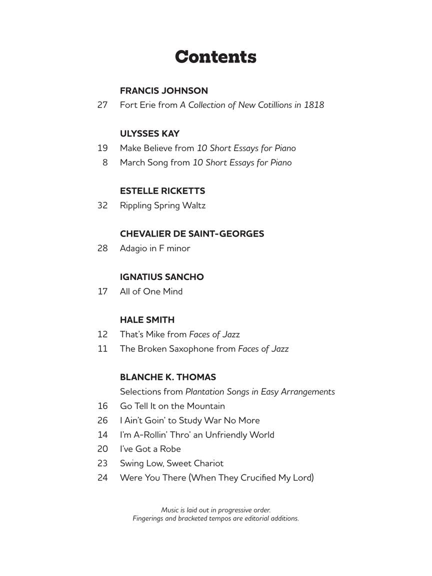 Piano Music of Black Composers Level 2