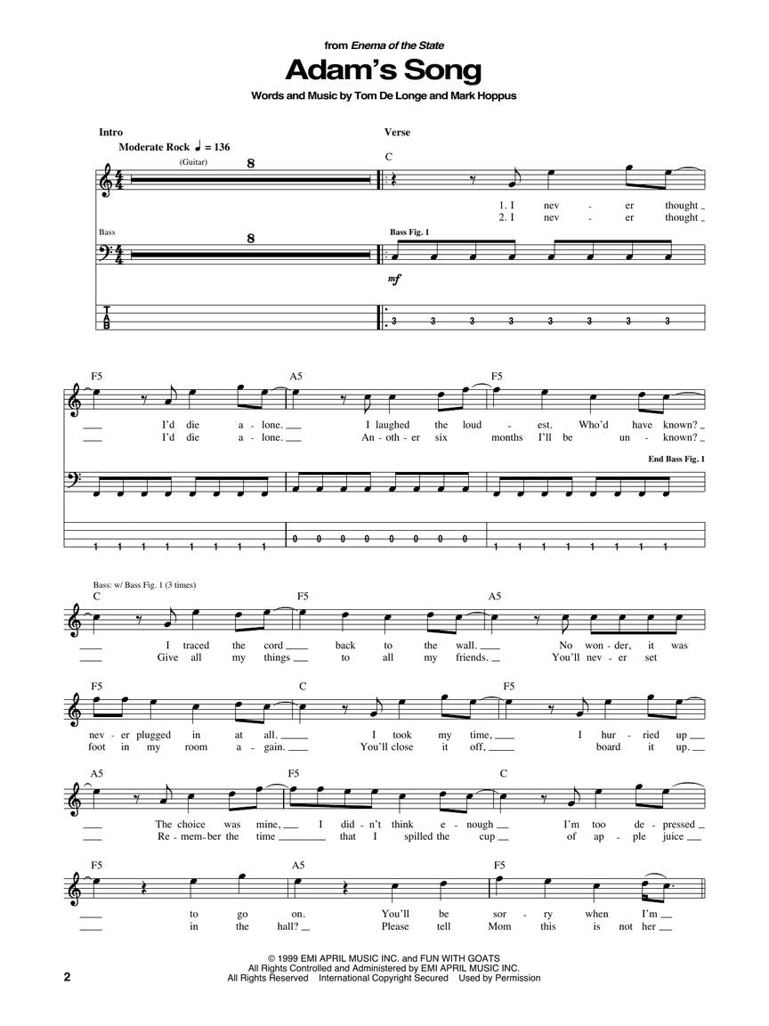 Best of blink-182 for Bass