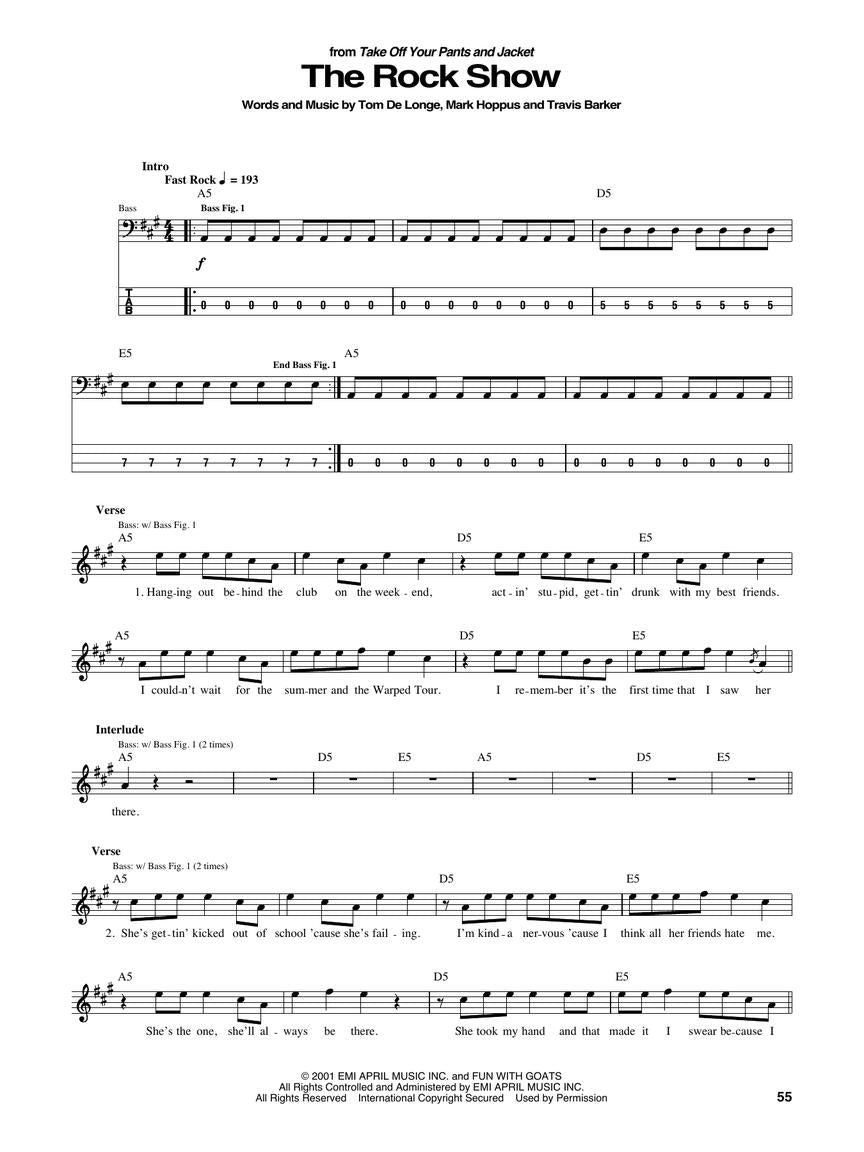 Best of blink-182 for Bass