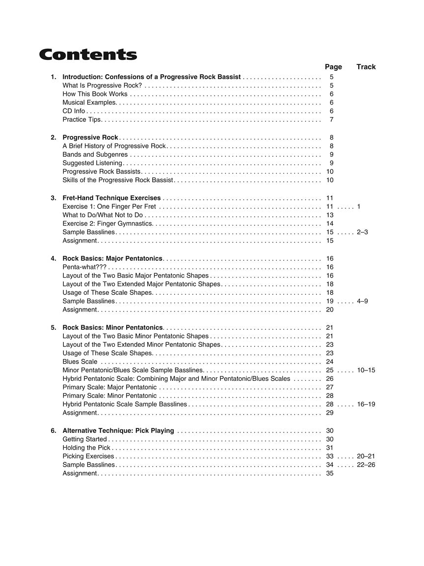 Progressive Rock Bass