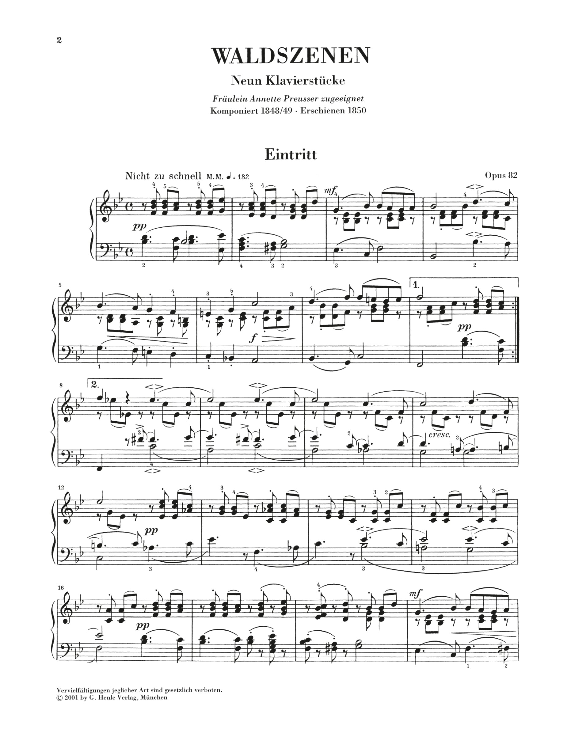 Schumann: Forest Scenes Op 82 Piano Solo