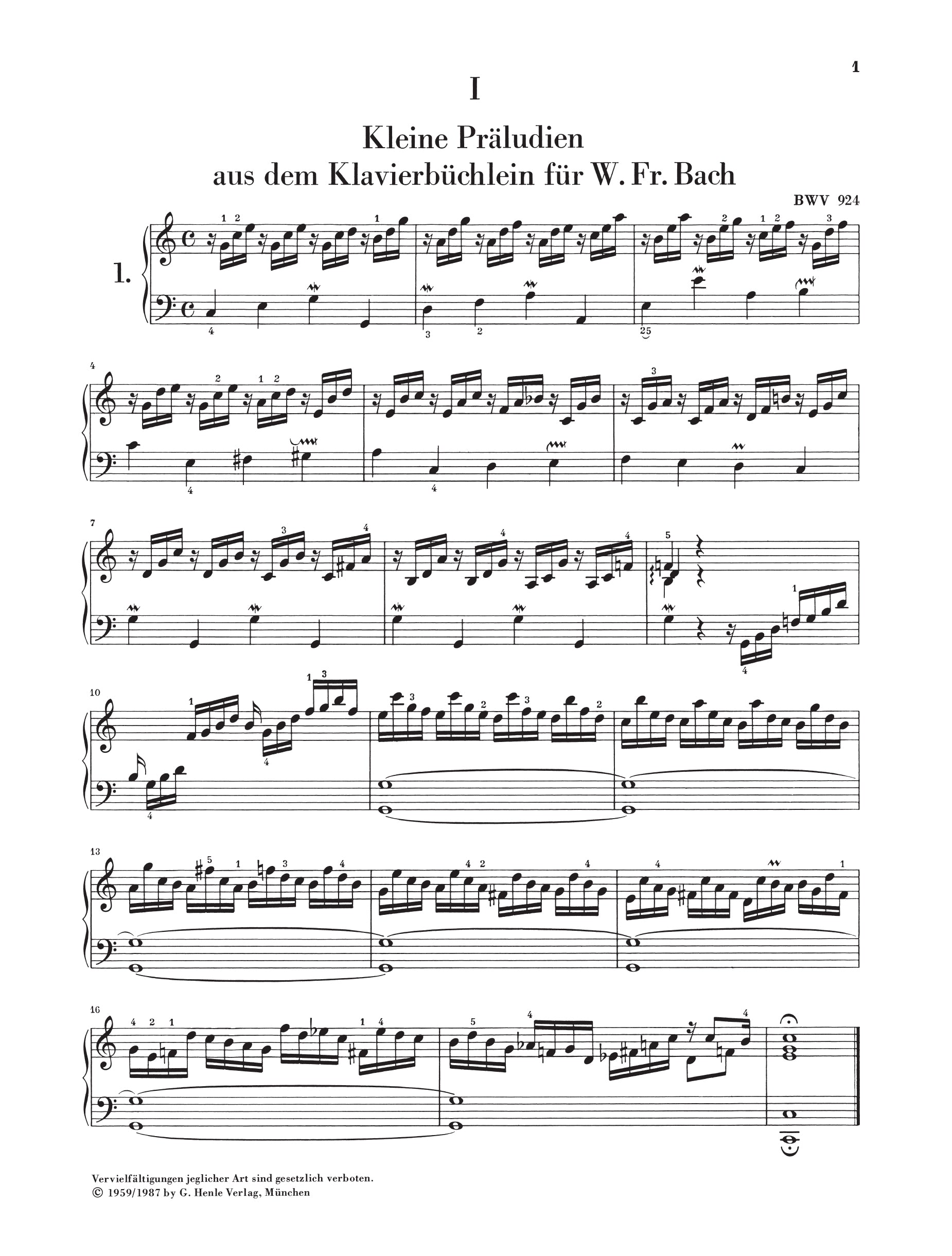 Bach: Little Preludes & Fugues Piano Solo