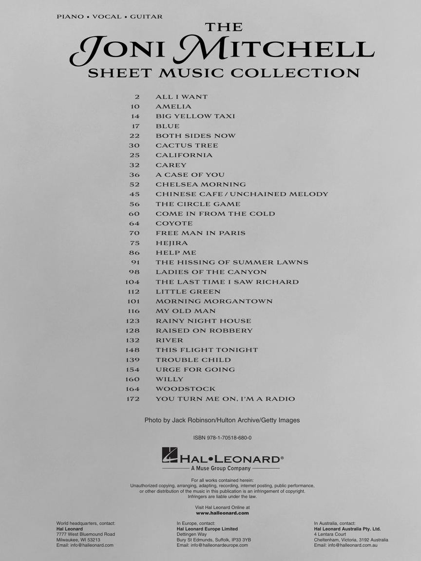 The Joni Mitchell Sheet Music Collection - PVG