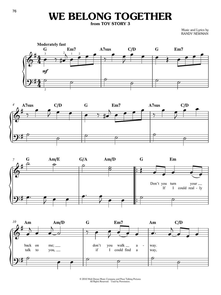 Disney Songs in Easy Keys