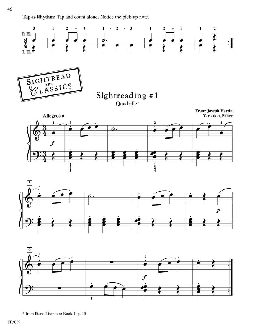Developing Artist Piano Sightreading Book 1