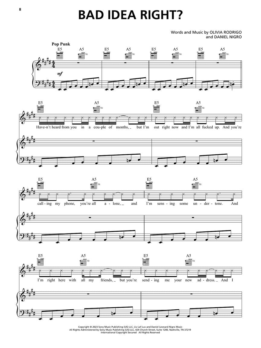 Olivia Rodrigo – Guts, PVG