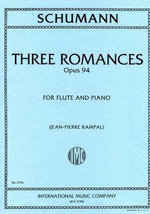 Schumann, Three Romances Opus 94 for Flute and Piano