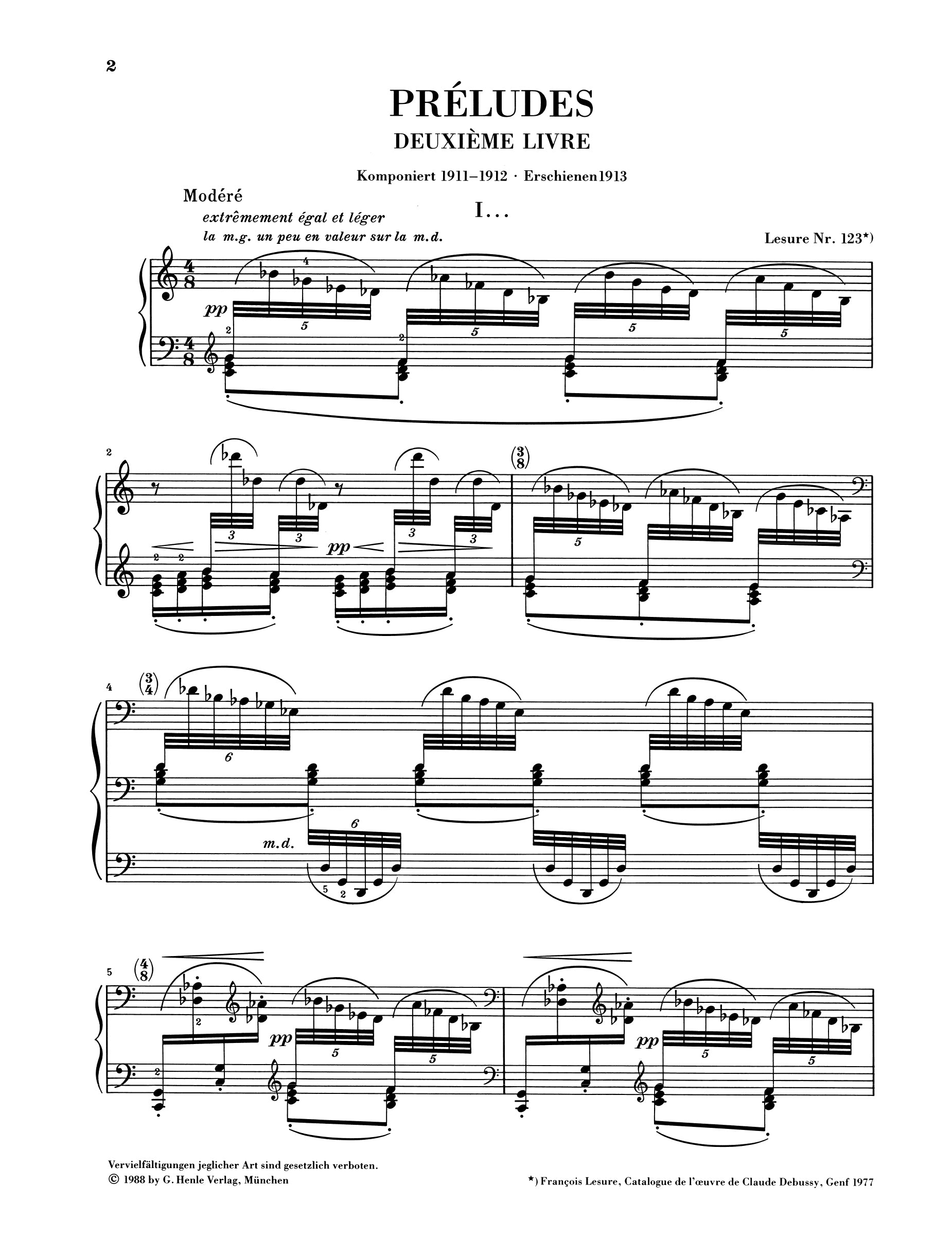 Debussy: Preludes Volume 2 Piano Solo
