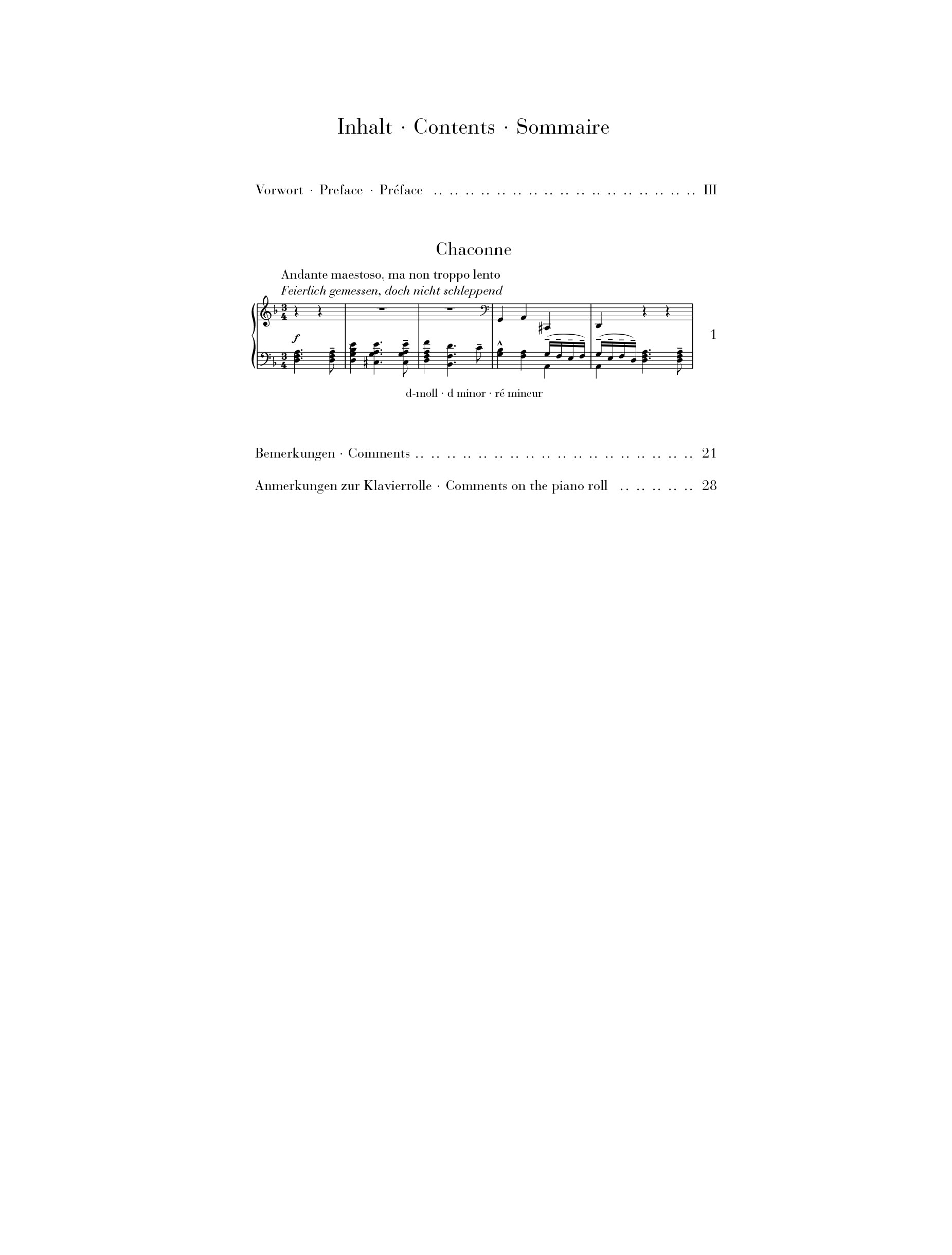 Bach: Chaconne from Partita No 2 Piano Solo