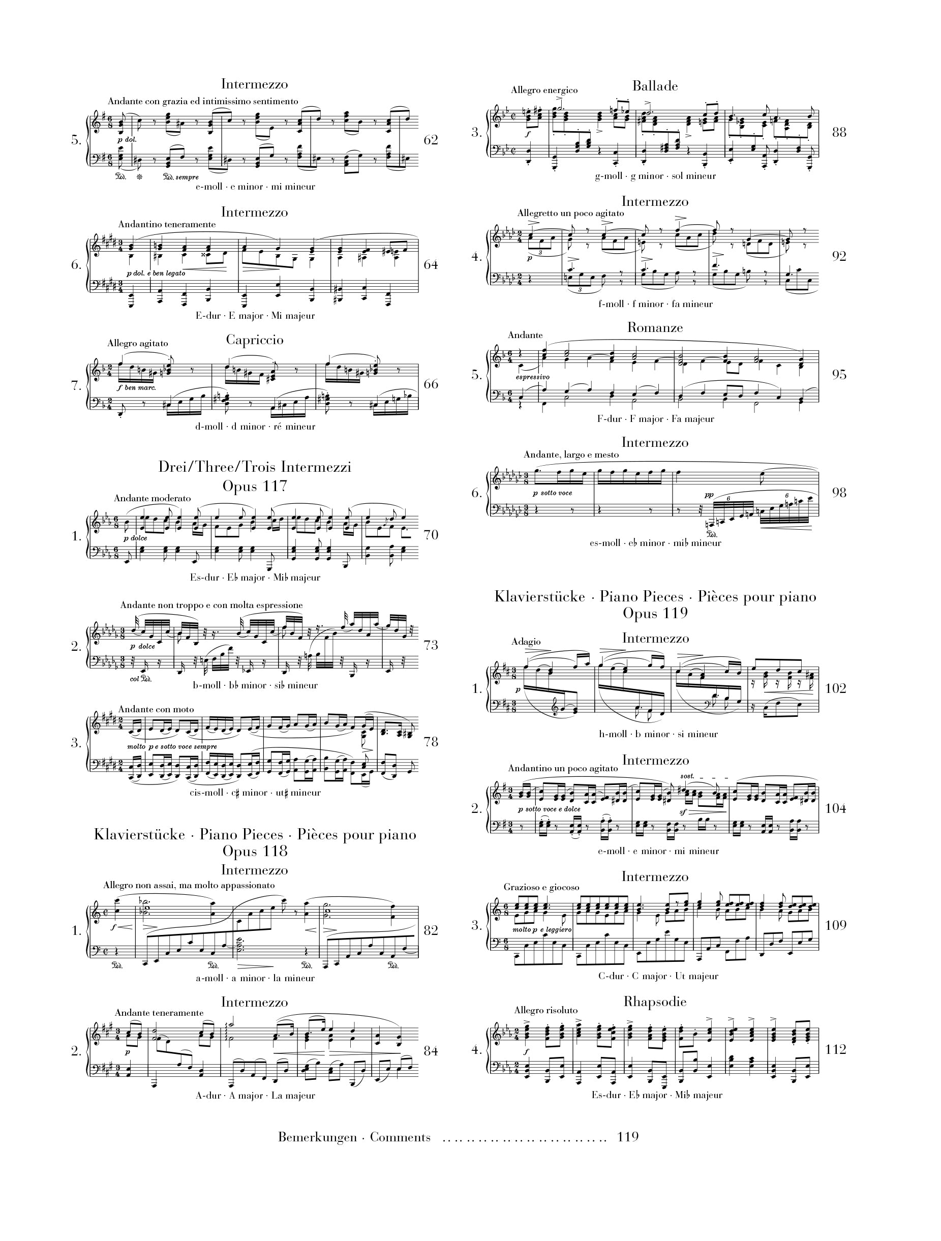 Brahms: Piano Pieces
