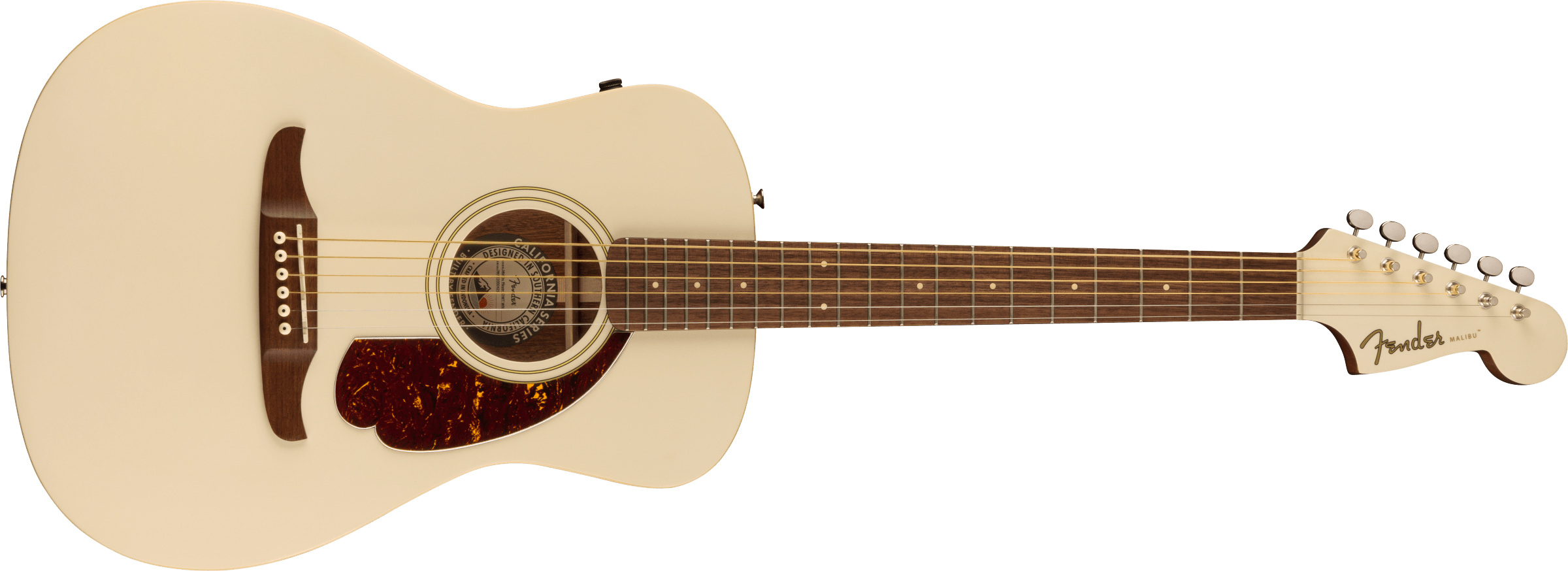 Fender California Series Malibu Player Acoustic-Electric Guitar, Olympic White