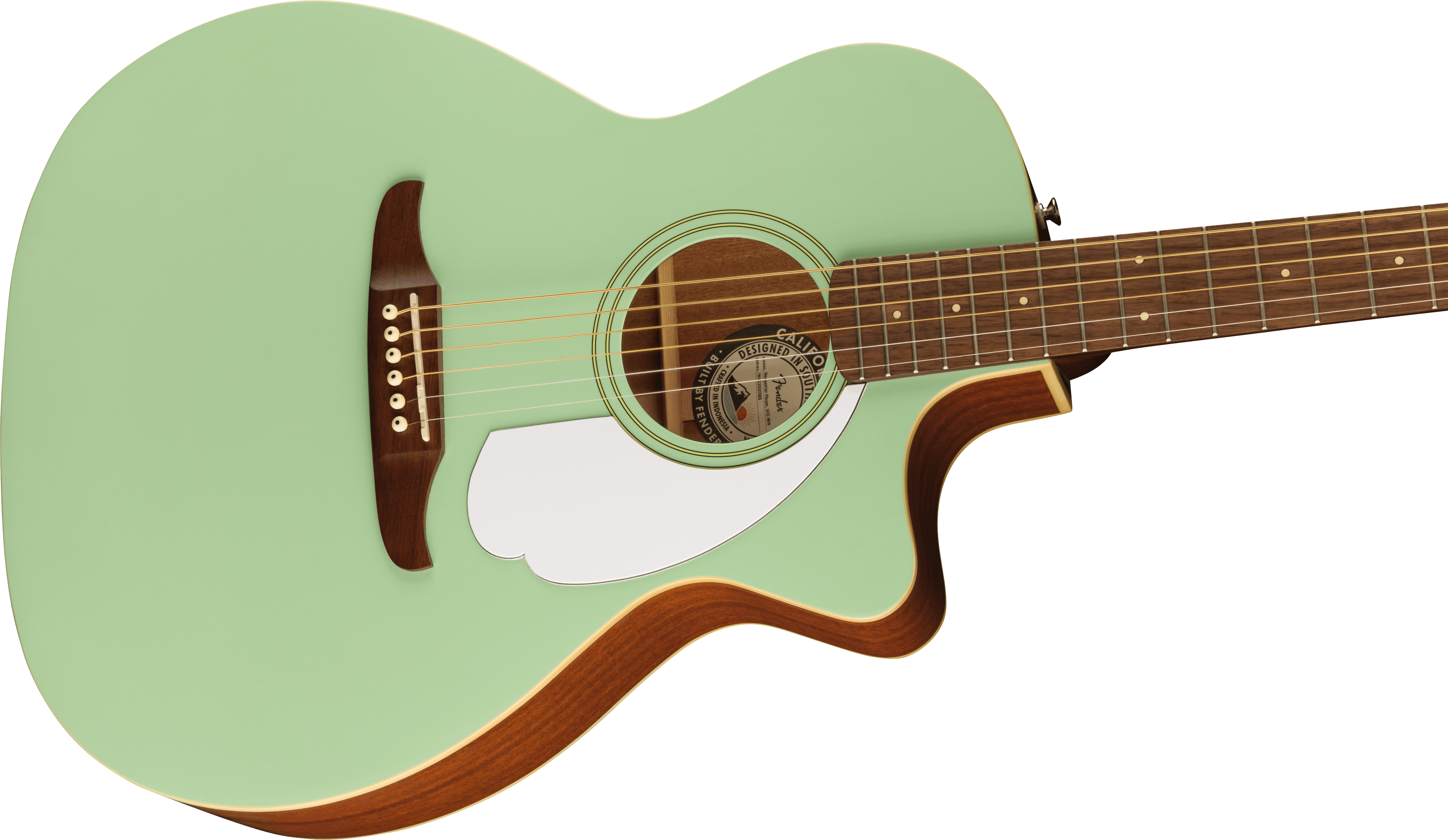 Fender Newporter Player Acoustic-Electric Guitar, Surf Green