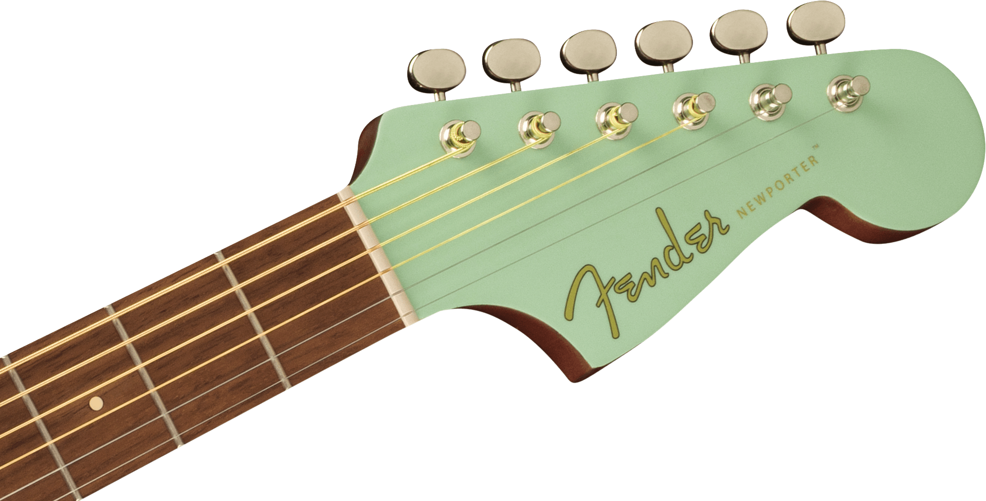 Fender Newporter Player Acoustic-Electric Guitar, Surf Green