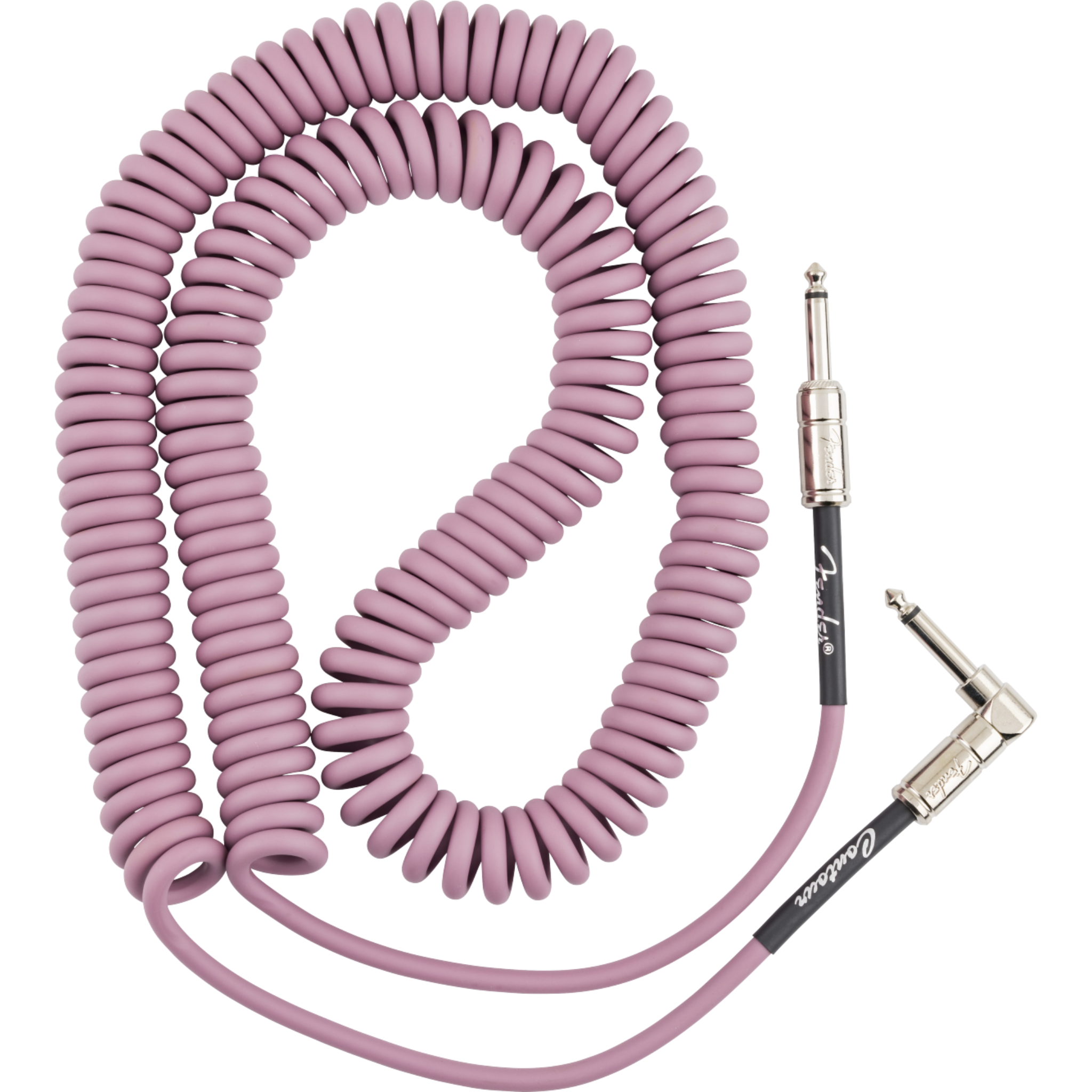 Fender Contour Series Coil Instrument Cable 30ft/9M, Burgundy Mist