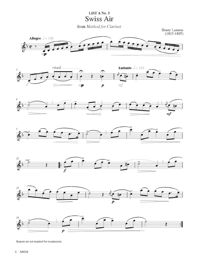 AMEB Clarinet Grade 4 Series 2