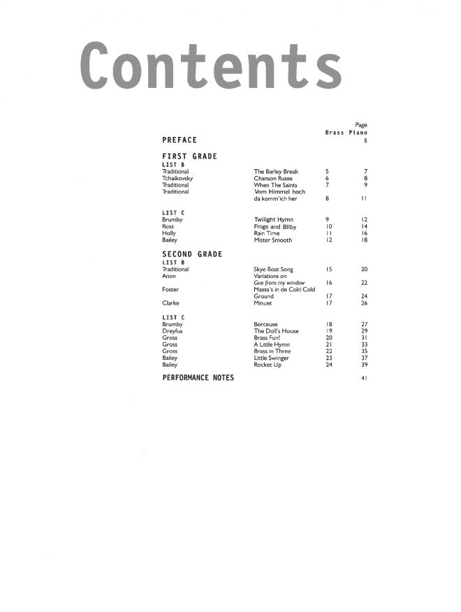 AMEB Brass C Tuba Grade 1 & 2