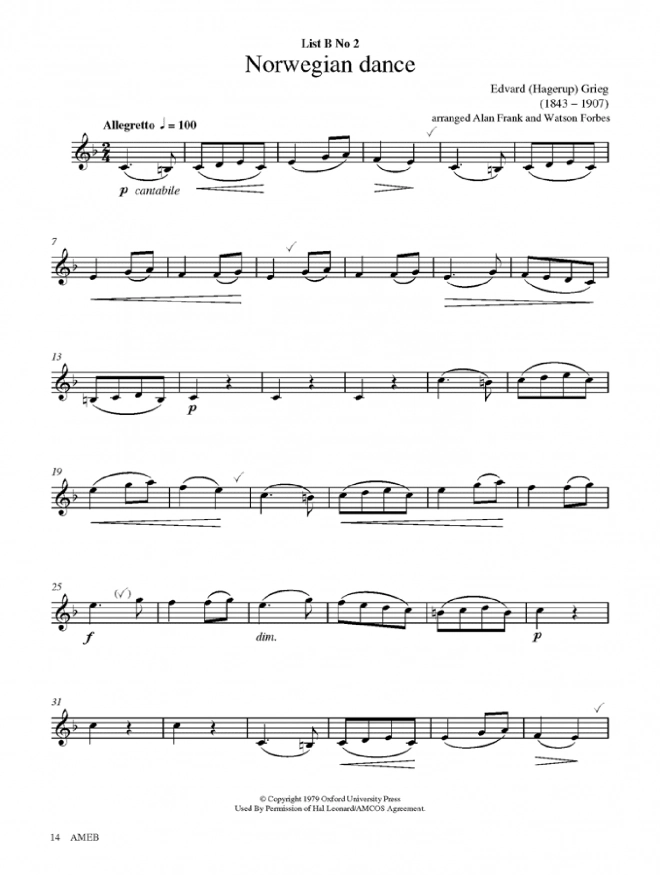 AMEB Clarinet Grade 2 Series 3