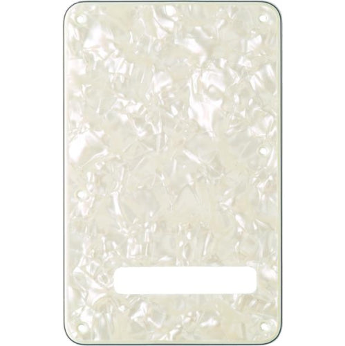 Stratocaster Backplate, 4-Ply, White Moto