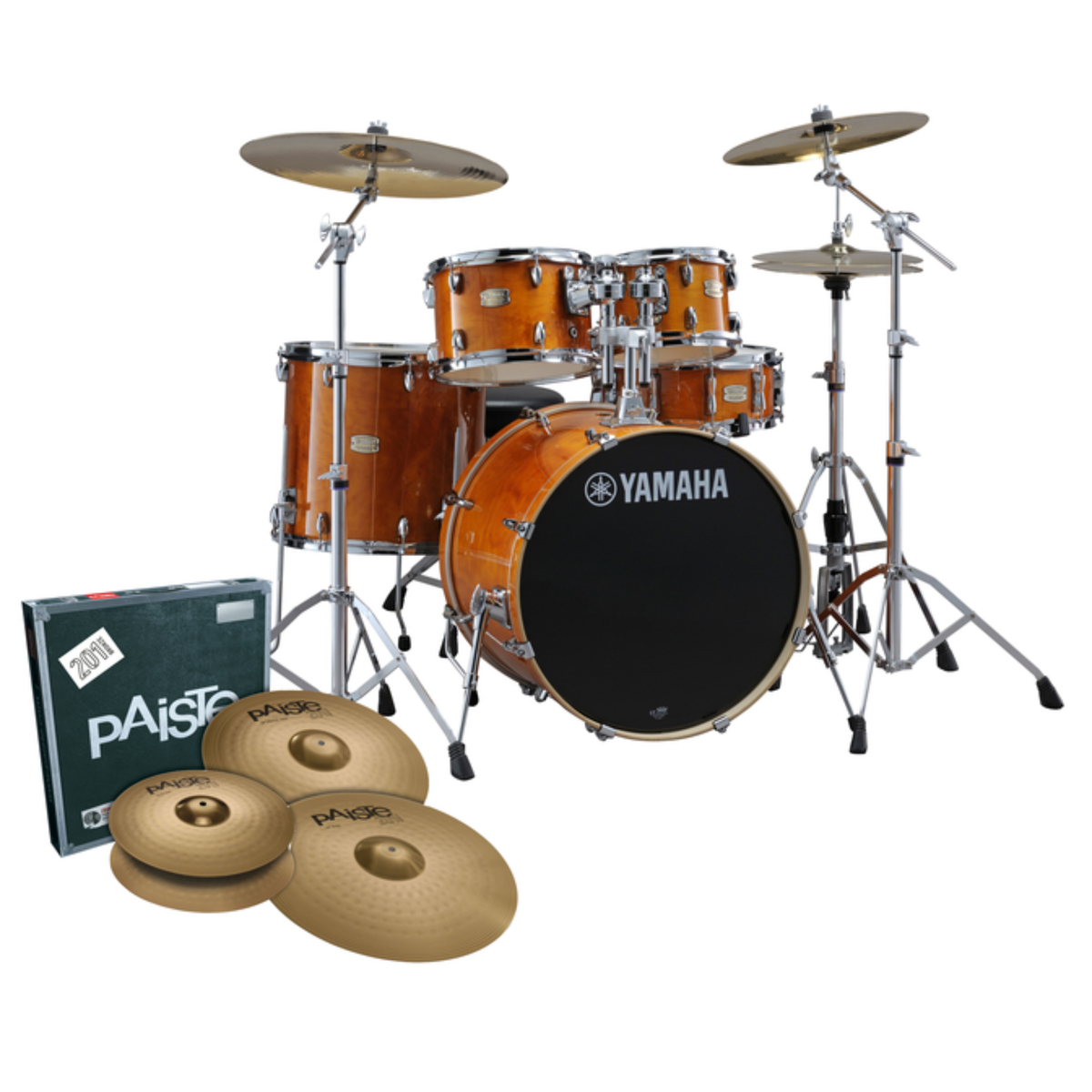Yamaha Stage Custom Birch 'Next Stage' Fusion Drum Kit, Honey Amber