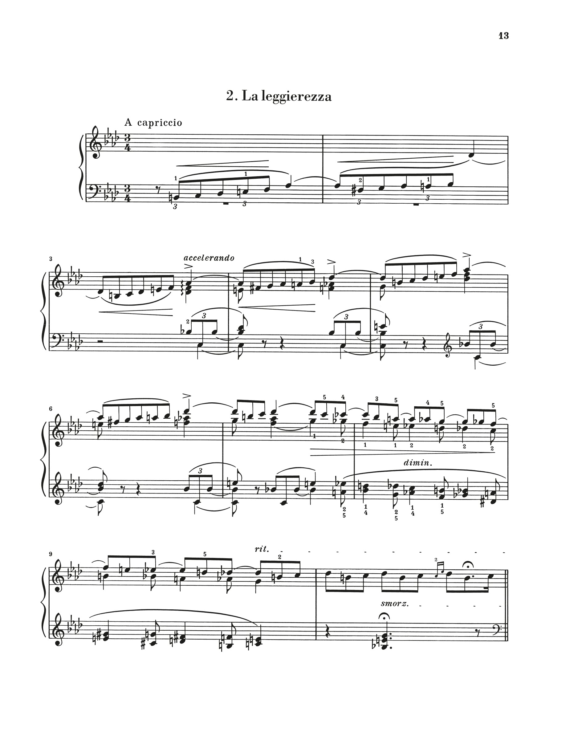 Liszt: Trois Etudes de Concert Piano Solo