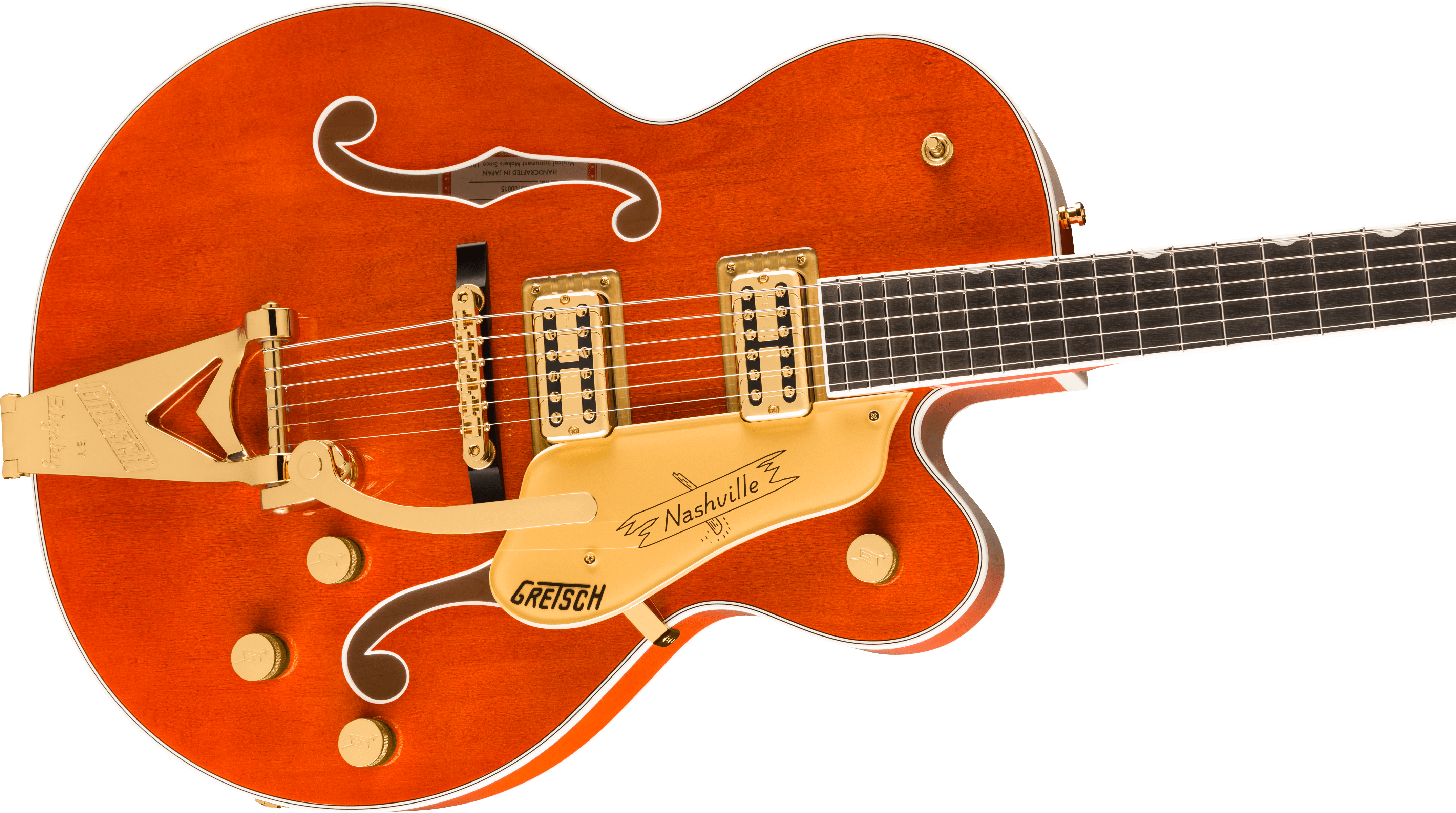 Nashville Hollow Body w/ String-Thru Bigsby & Gold Hardware, Orange Stain