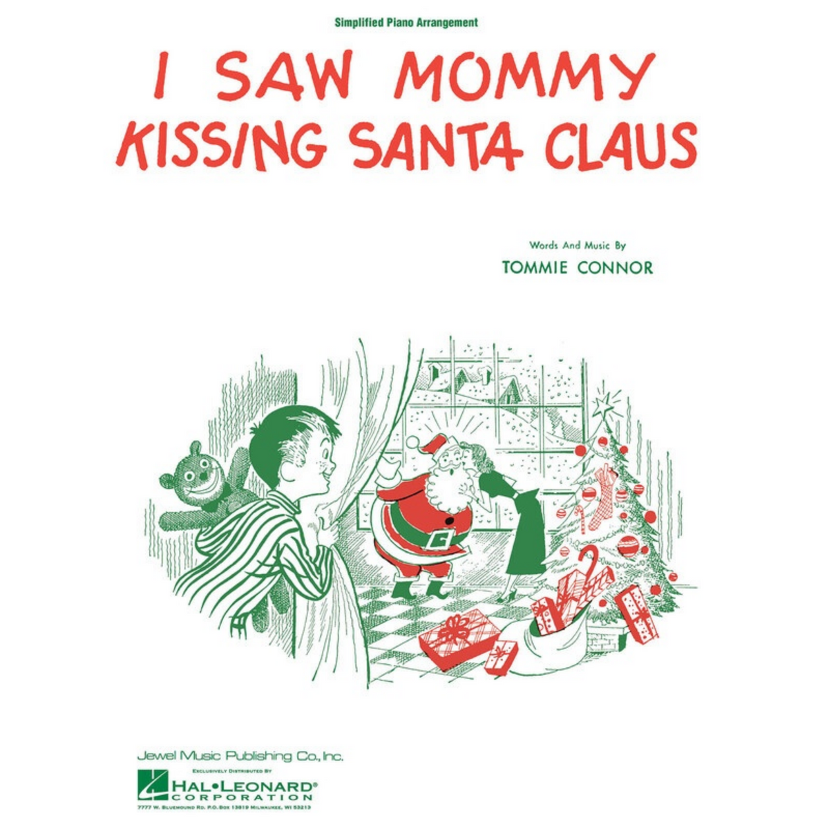 I Saw Mommy Kissing Santa Claus Easy Piano Single Sheet