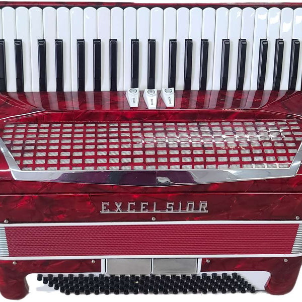 Excelsior 120 Bass Piano Accordion Red | Mod. 506 | Second Hand