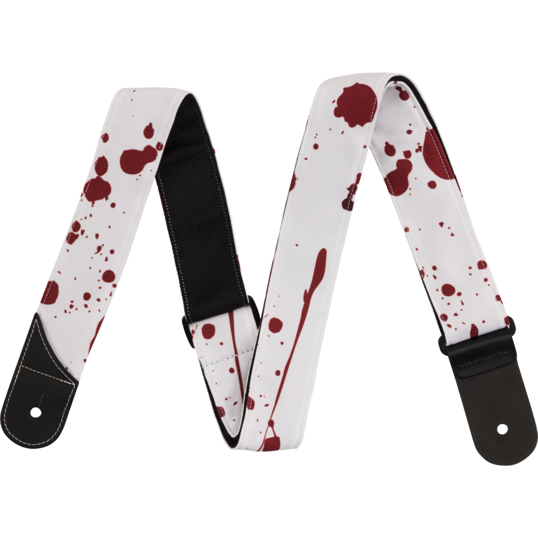 Jackson 2" Splatter Strap, White & Red