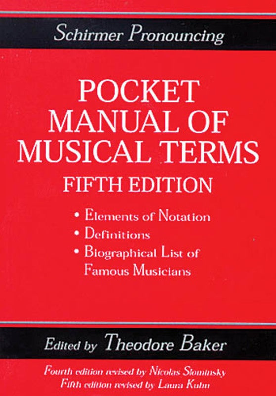Pocket Manual of Music Terms