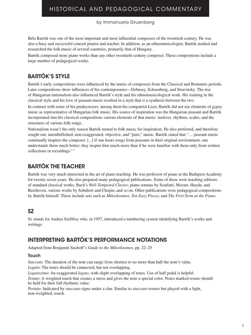 Bartók: The First Term at the Piano